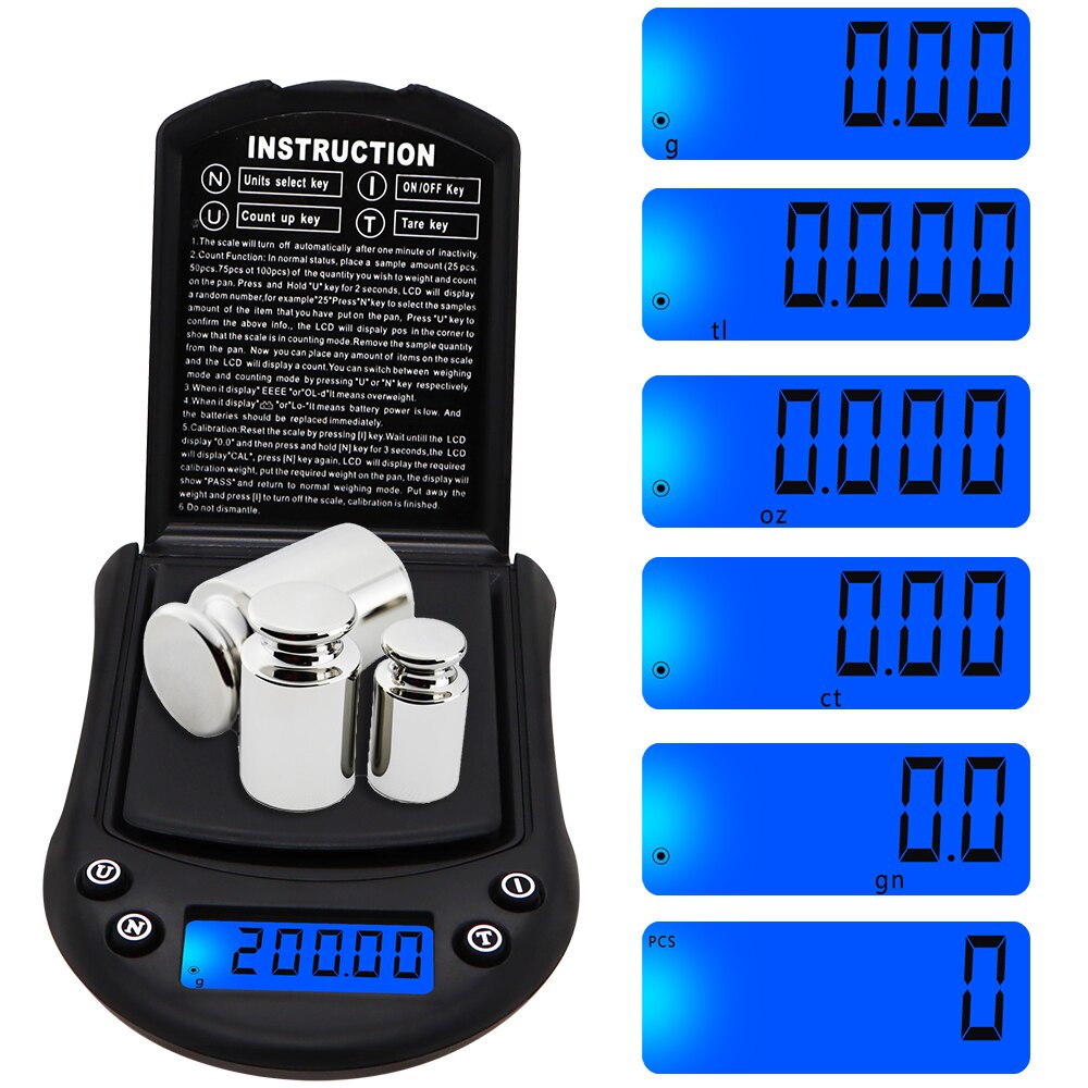 Balance numérique numérique Portable 200g 0.01g, Mini bijoux électronique en diamant, poids avec écran LCD, 20% de réduction