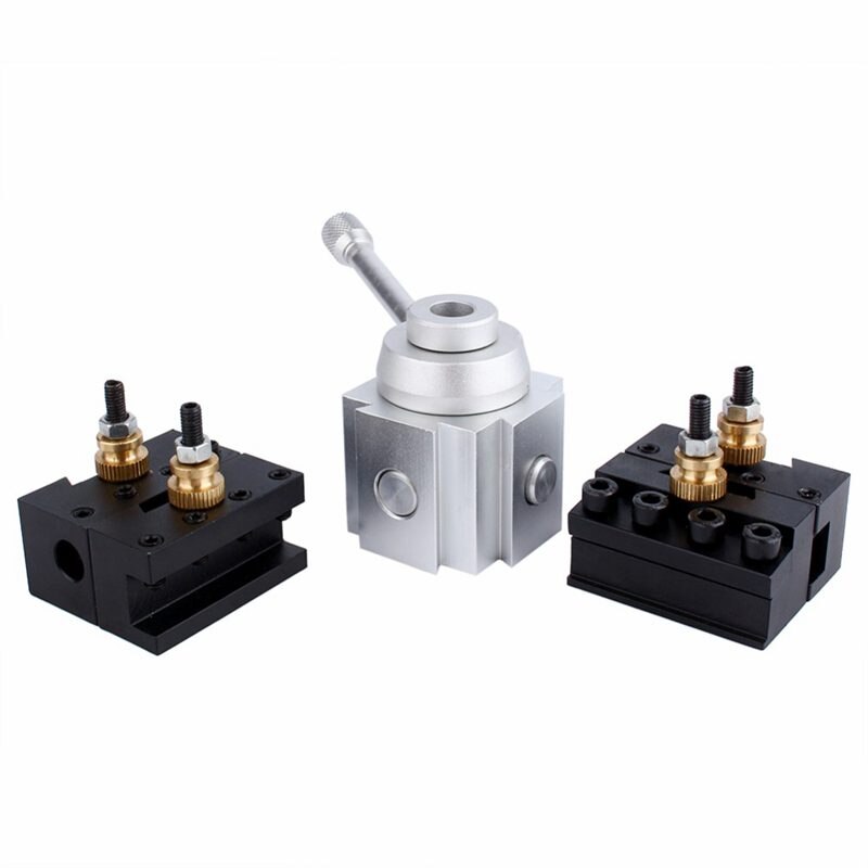 Mini CNC Lathe Tool Holder Quick Change Tool Post Cutter Holder Screw Kit Set Boring Bar Turning Facing Holder Wrench