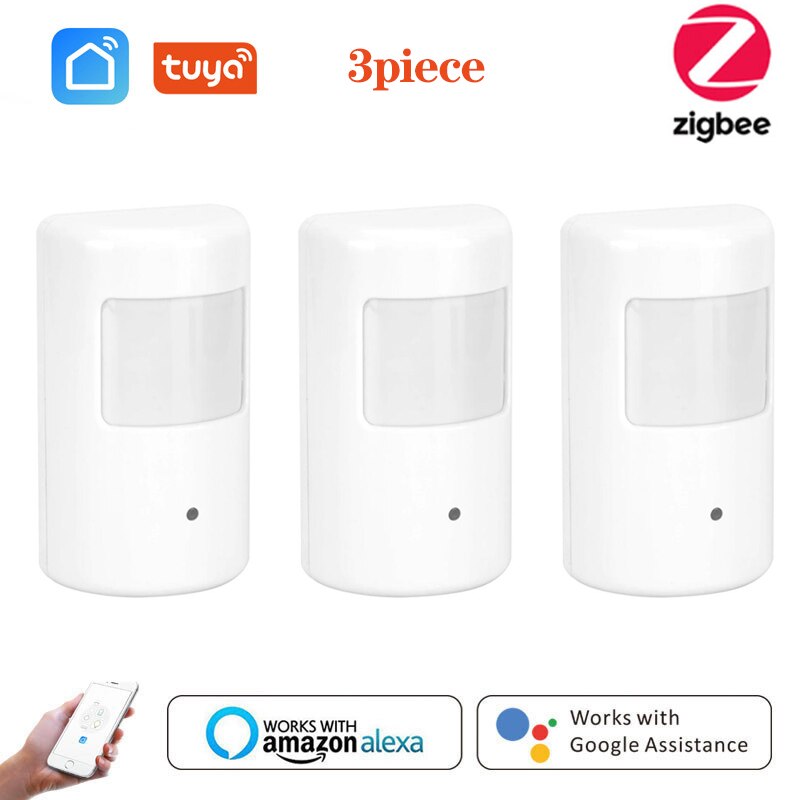 Tuya Zigbee Human Body Sensor Wireless Smart Body Movement PIR Motion Sensor Zigbee 3.0 Use With Gateway Tuya Smart Life App: 3pieces