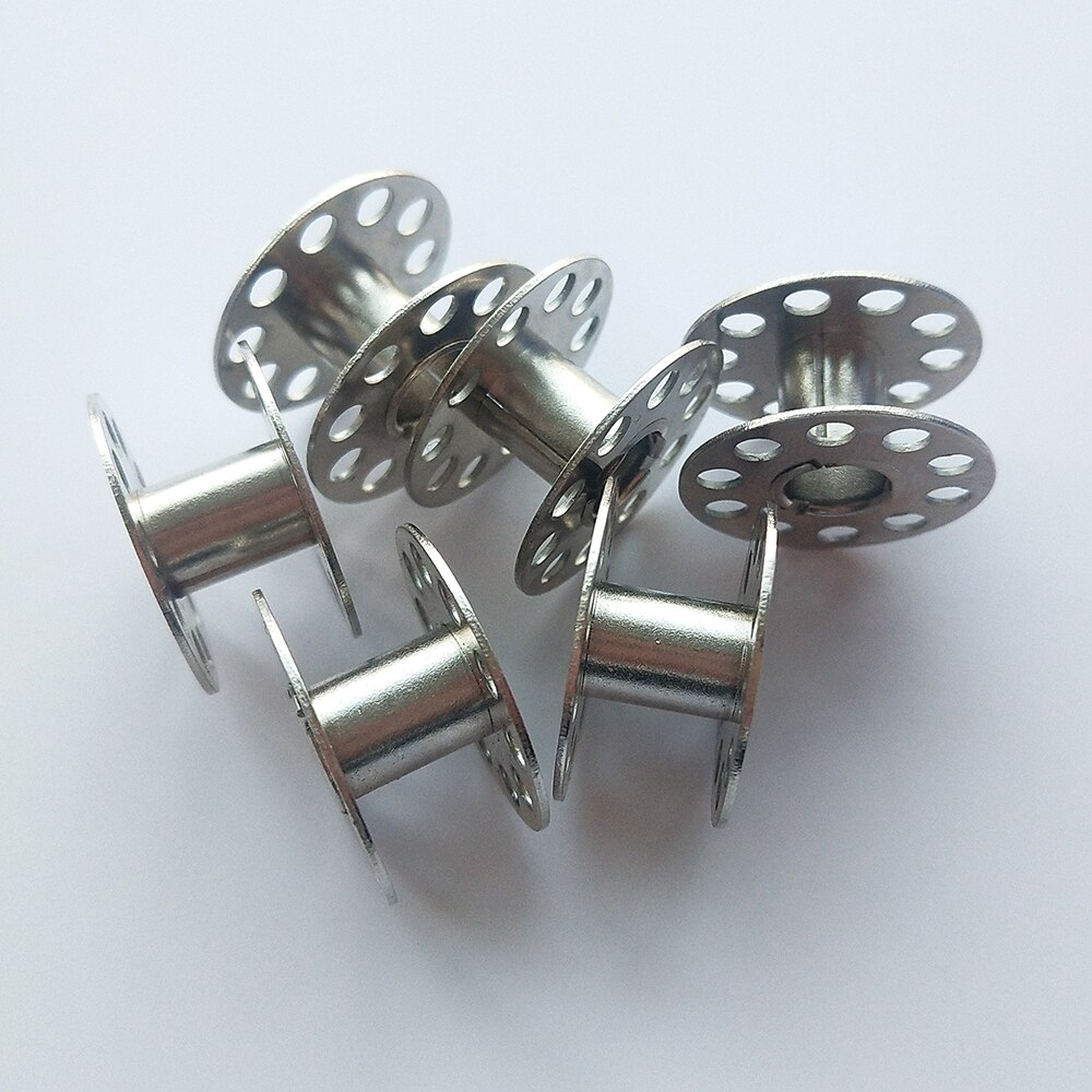 10pcs Metal Bobbins Spool Sewing Craft Tools Stainless Steel Sewing Machine Bobbin Spool LFR03