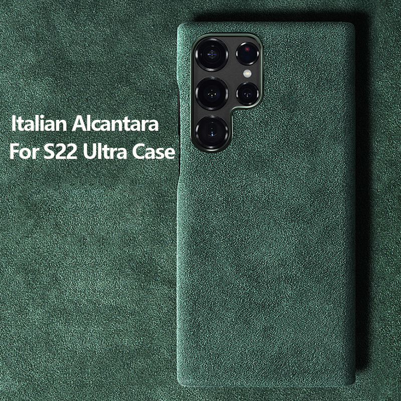 Italienische alcantara-hülle für samsung galaxy  s22 ultra 5g business, schutzhülle für samsung galaxy  s22 ultra, rückseite