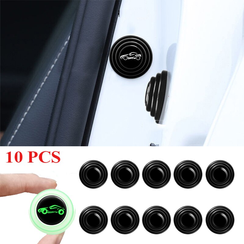 5/10Pcs Cars Door Shock Stickers Universal Auto Soundproof Buffer Pier Anti-collision Silicone Trunk Insulation Auto Crash Pad