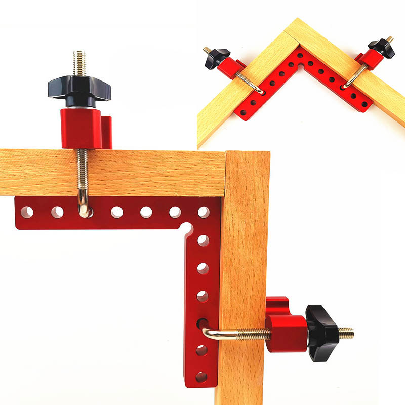 woodworking 90 degree L-shaped auxiliary fixture Aluminum square Positioning ruler measuring gauge wood carpenter DIY tools