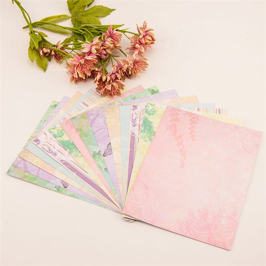 14Pcs/Lot Butterfly Retro Material Papers DIY Scrapbooking Album Diary Decorative Paper Scrapbooking Paper