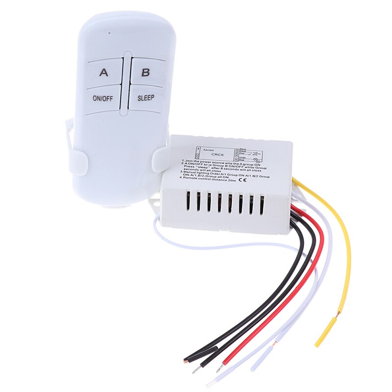 220V Lamp Light Digital Wireless Muur Afstandsbediening Schakelaar Ontvanger Zender 1Set