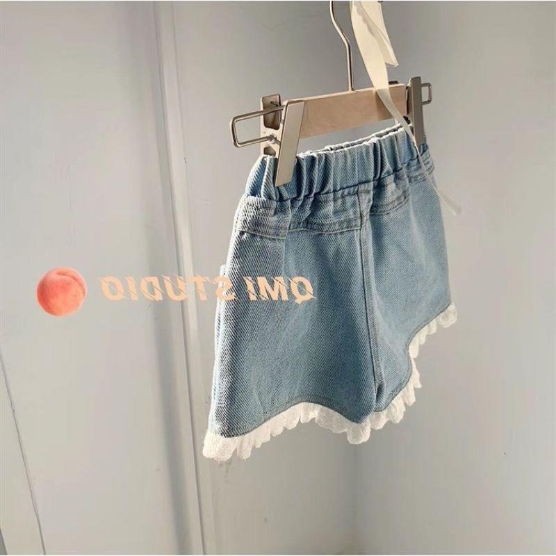 Zomer Meisjes Shorts Tienermeisjes Kant Korte Broek Kids Baby Leuke Zoete Jeans Kinderen Zomer Shorts 2 5 7Y