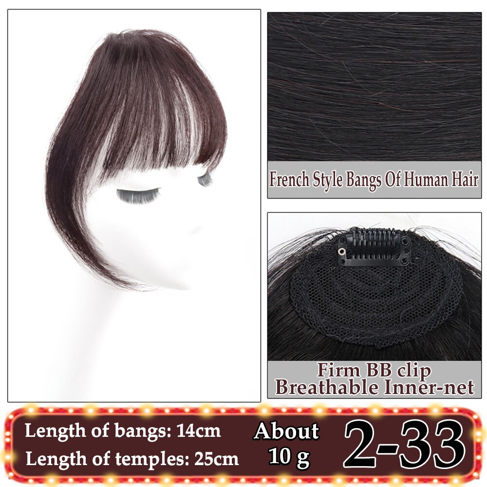 Allaosify Pony Haar 3D Koreaanse Pony En Franse Stijl Pony Met Bb Clip Synthetische Hoge Temperatuur Vezels 4 Kleuren Voor kiezen: JZFS-2-33