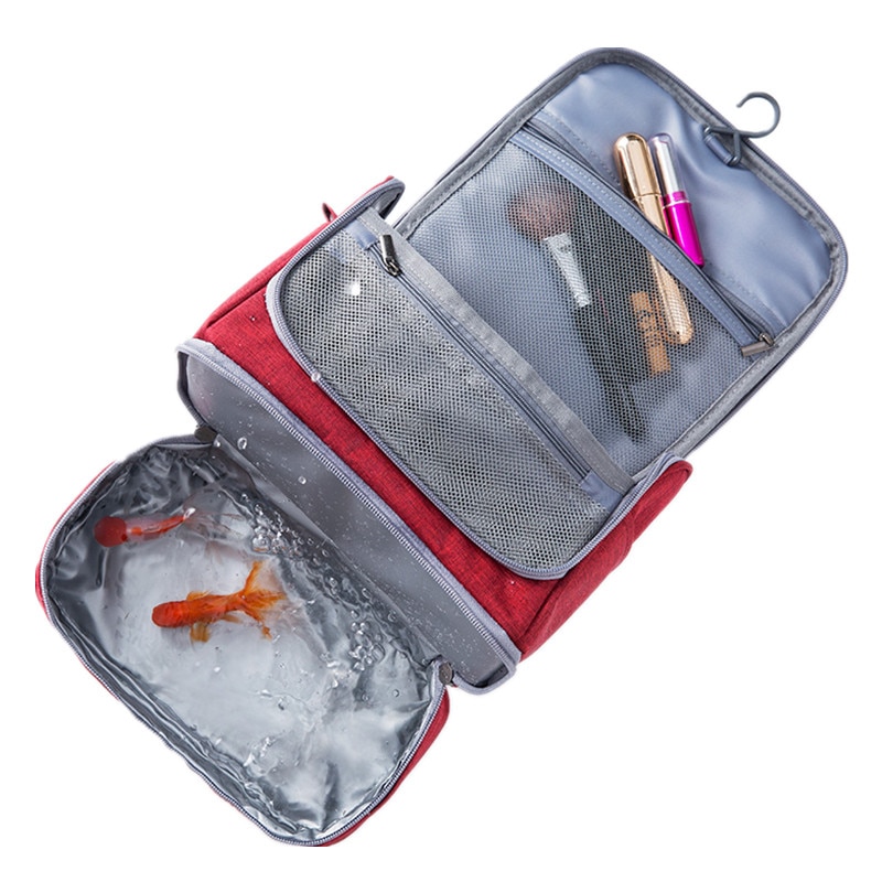 Men Hanging Hook Cosmetic Bag Travel Necessarie Large Toiletry Storage Women Makeup Vanity Cases Organizer Beauty Wash Pouch