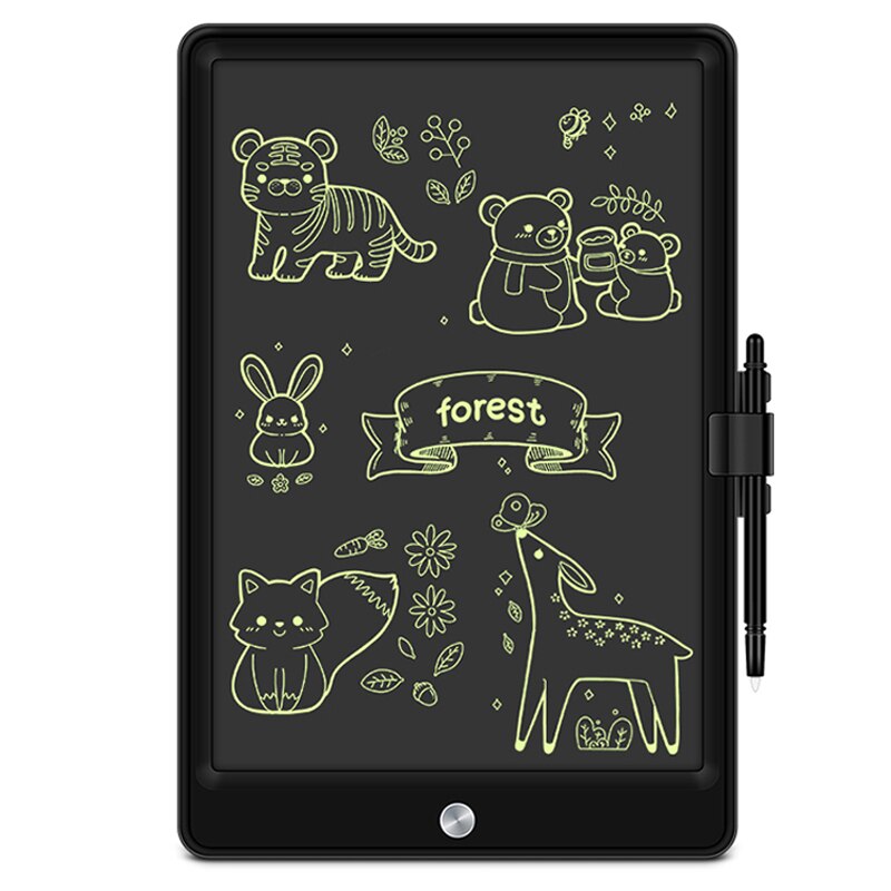 12 Inch LCD Writing Tablet Electronic Digital Electronic Graphics Drawing Board ultra-thin Drawing Tablet with pen: Black