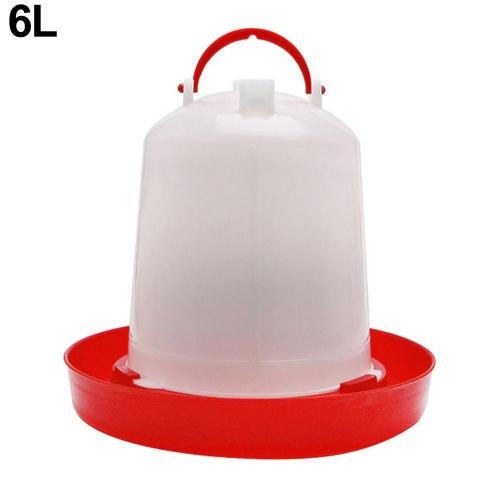 Chicken Drinker/Feeder Rooster Hen Drinking Cups Feeding Cup Farm Animal Poultry Chicken Farm Feeding Watering Supplies: Red
