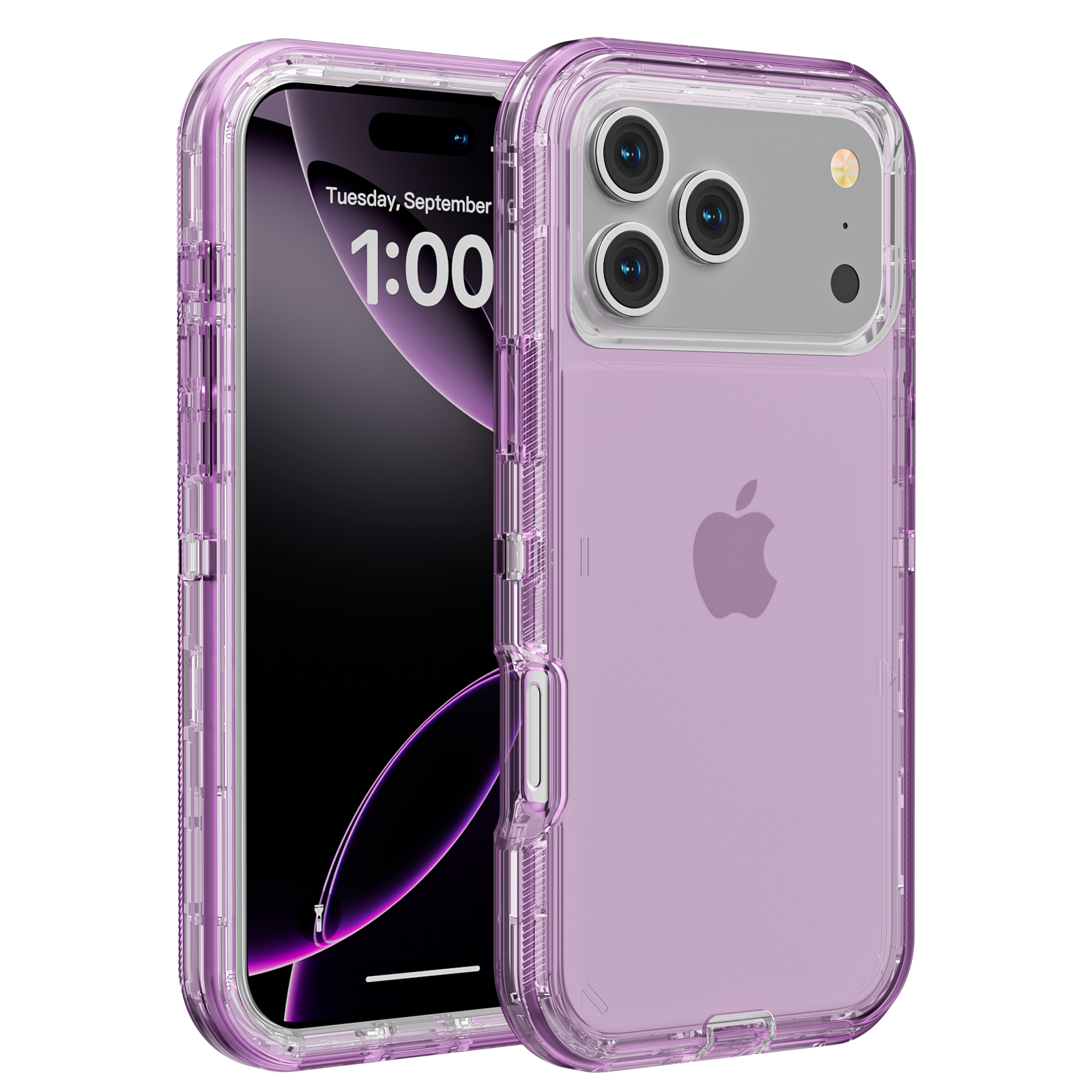 Transparant hoesje voor iPhone 17 Pro Max 17 Air 17 Pro Volledige 3-in-1 Schokbestendig Heavy Duty Anti-kras Robuuste Clear Cover Funda: HEUBLAUW / iPhone17