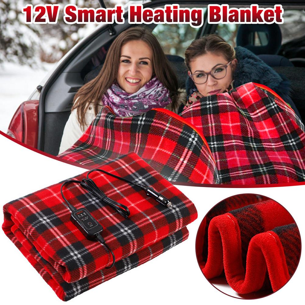 110*145cm cobertor elétrico do carro 12v isqueiro aquecimento rápido flanela cobertor xale inverno quente para benz w211 suv rv caminhão