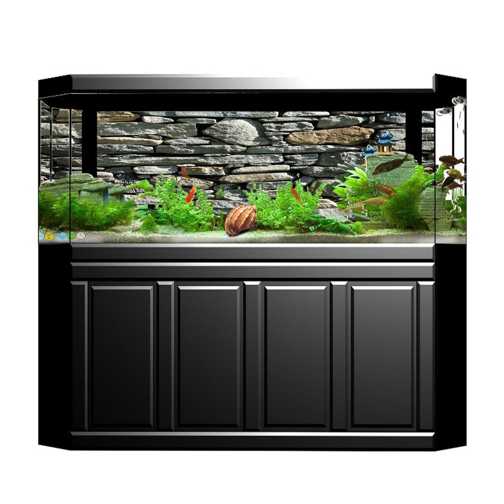 3D Aquarium Fancy Background Poster Fish Tank Wallpaper Sticker Underwater Decor