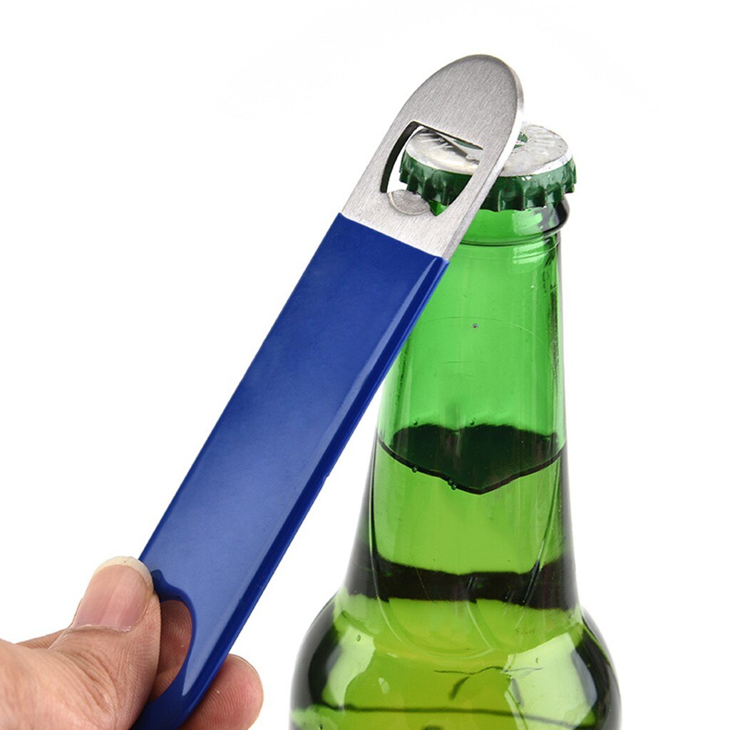 25# Kitchen Unique Flat Speed Bottle Cap Opener Remover Bar Blade Home Hotel Beer Bottle Opener Stainless Steel