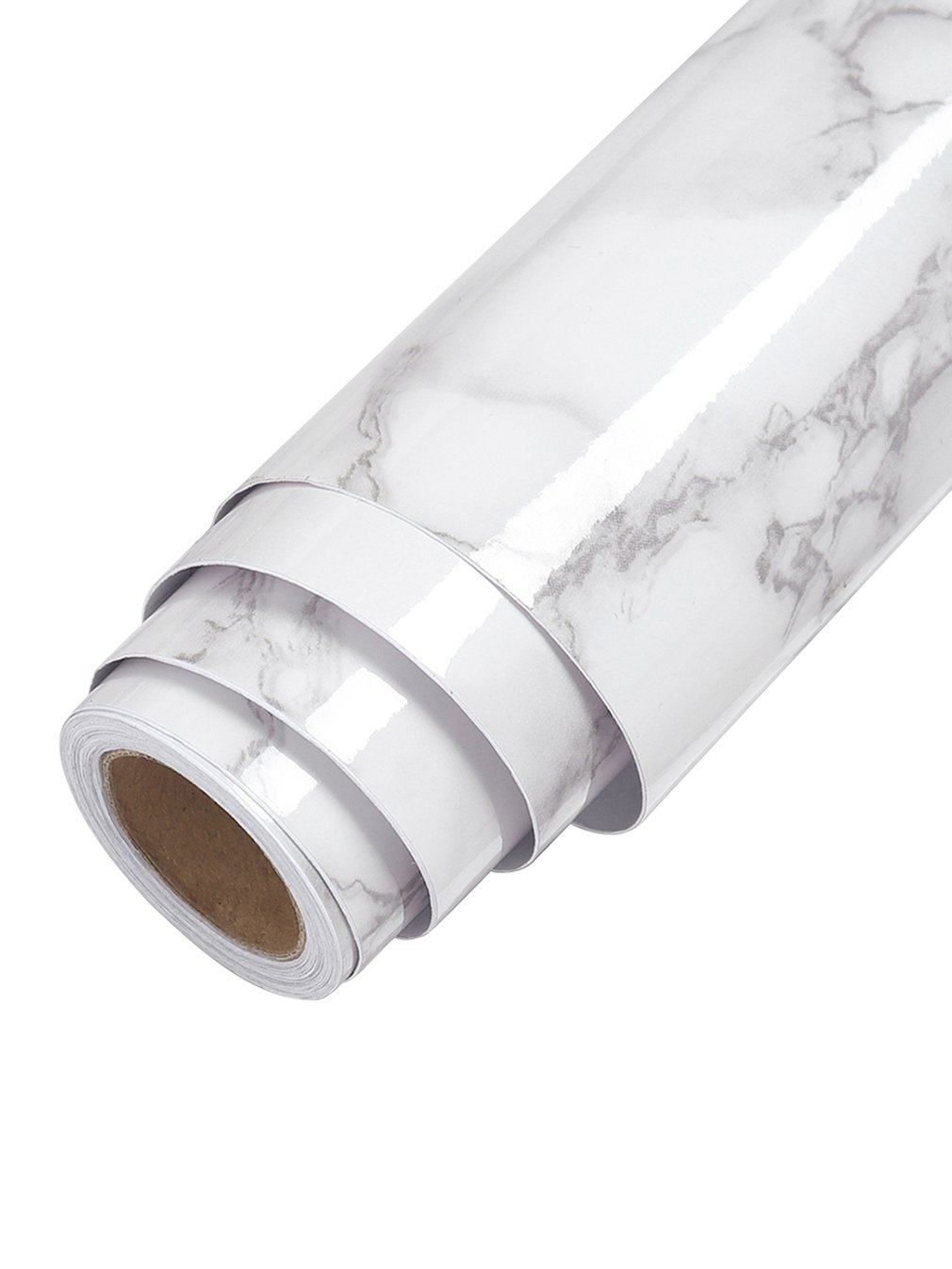 Self Adhesive Marble Wallpaper Peel And Stick Waterproof Bathroom Kitchen Cabinets Desktop Stickers Home Decor Film: white / 40x100cm