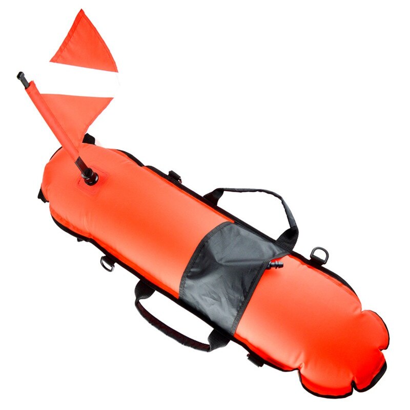 Opblaasbare Duiken Onderwatervissers Signaal Float Boei Met De Duik Vlag Banner, Gratis Duiken Strand Duiken Snorkelen Veiligheid Si: B