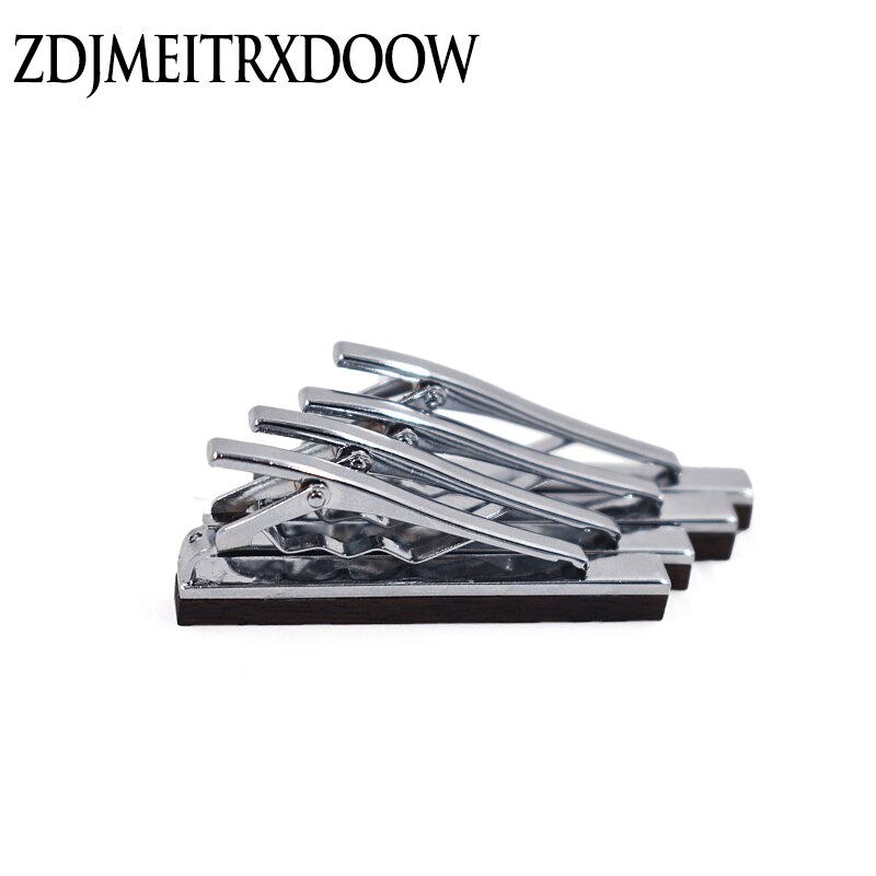 ZDJMEITRXDOOW Tie Clip Classic Style Pin Clasp Bar Wood Male Business Necktie Clip Clasp Metal Men Jewelry Tie Bar