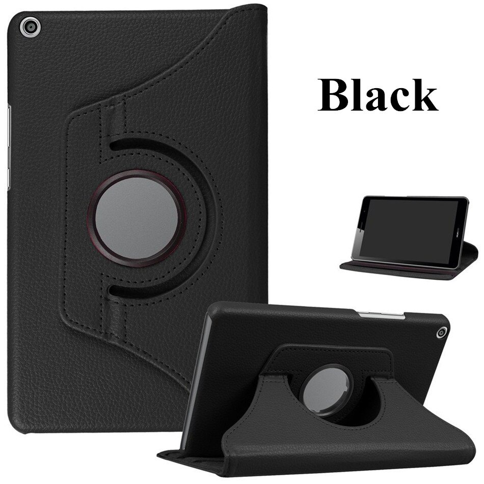 Magnetyczny futerał MediaPad T3 8.0 Folio Pu skórzany pokrowiec do Huawei MediaPad T3 8.0 KOB-L09 /W09 Filip stojak inteligentny Tablet Capa przypadki: Black