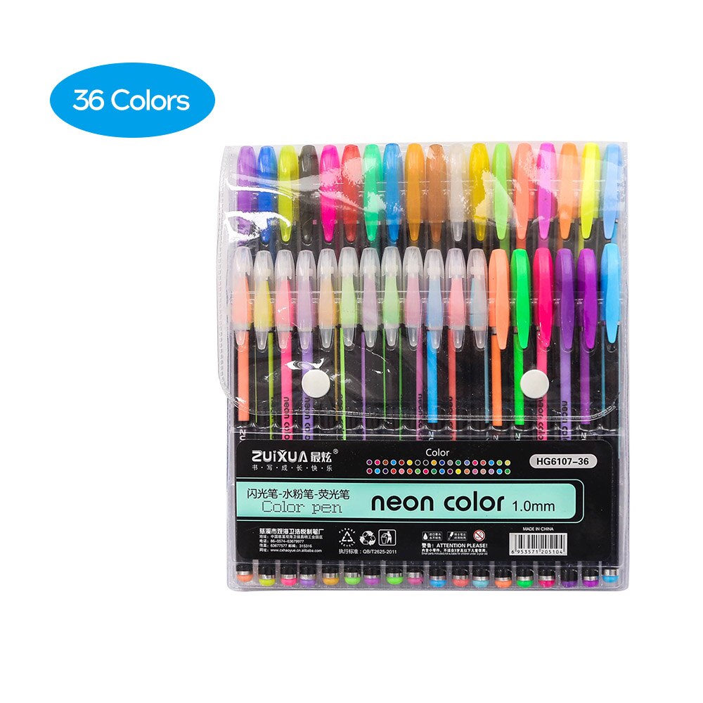 Multi Color Rainbow Highlighter Gel Pen Balpennen Handgrepen Schrijven Kleurrijke Inkt Voor Scrapbooking Tekening Student Schilderen: 36pcs