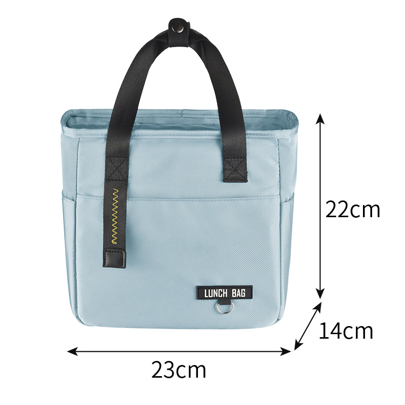 Borsa termica addensata impermeabile in tessuto Oxford fodera in PEVA scatola di ghiaccio borsa da pranzo per ufficio per ufficio isolamento termico impacco di ghiaccio portatile: 23x14x22 Sky blue