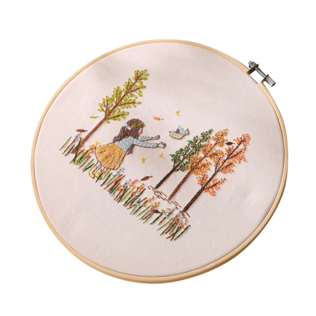 Kit de point de croix broderie 25 # bricolage | Broderie de fleurs, travaux manuels pour débutants, peinture en ruban, broderie cerlier, décoration de la maison: C