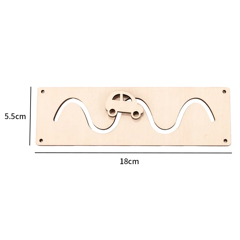 DIY Busy Board Montessori Air Dalloon Carriage Door Educational Toy Wood Chip Graphic Pairing Wooden Part For Childre