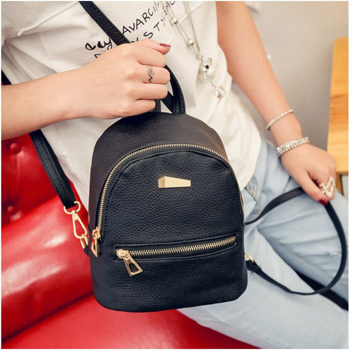 Bolso de viaje Casual para mujer, mochila De Cuero PU, mochila de hombros para Instituto, mochila Femenina Popular