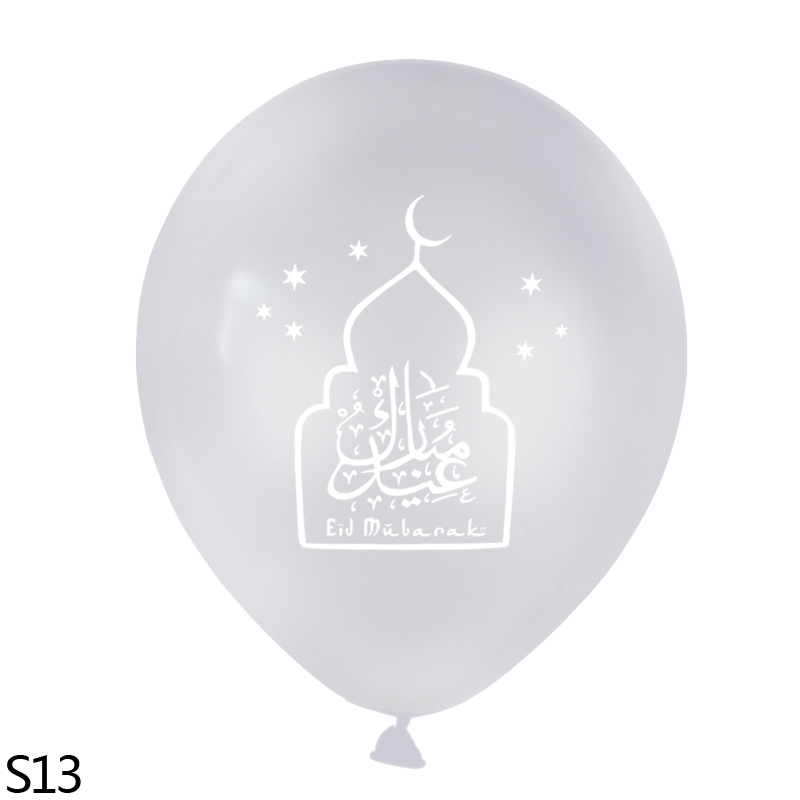 10 Stks/partij Eid Mubarak Decoratie Eid Latex Ballon Mubarak Letters Banner Ramadan Versieren Islamitische Ramadan Kareem Feestartikelen: S13-10pcs