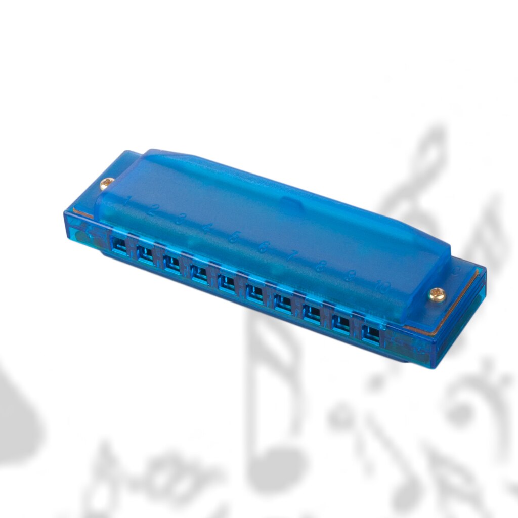 harmonica comb melodica C tune Plastic 10 holes harmonica Five colors available Blue color