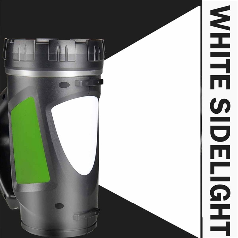 280W Long Use LED Torch Camping Water Resistant Search Light Powerful Lantern With Side Night light Handle Spot Lamp 18650