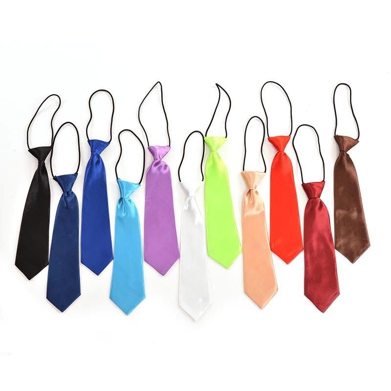 1 pc pojkar slips klassisk barn kostym pojke baby klassisk 11 enfärgad justerbar fluga röd svart vit chlidren fluga slips