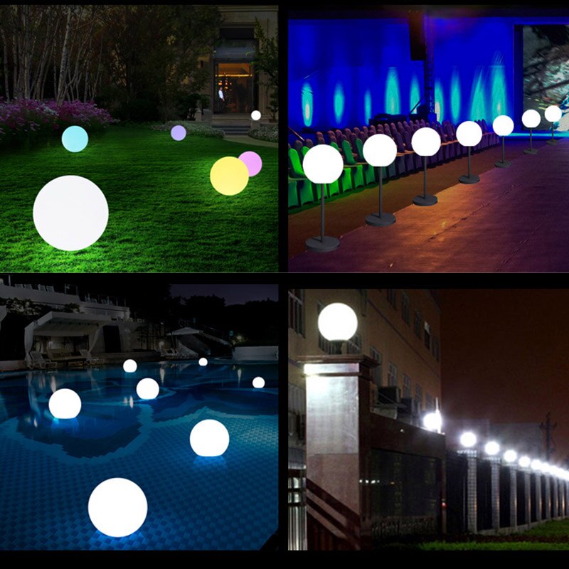 High Solar Power LED Ball Lamp Color Changing/Steady RGB Light Rechargeable Pool Garden Decor Night Lights Ball LG66