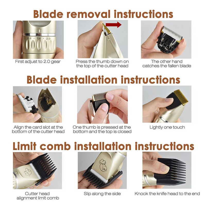 LCD display pet hair clipper dog shaving large dog Teddy USB charging hair clipper
