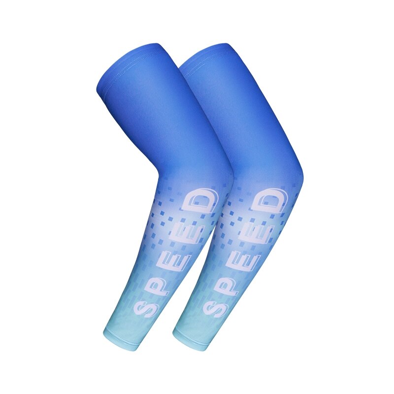 1Pair Sports Running Sun Protection Arm Sleeve Fishing Arm Cover Specialized Mtb Arm Warmer Basketball Sleeve Cuff: blue / M