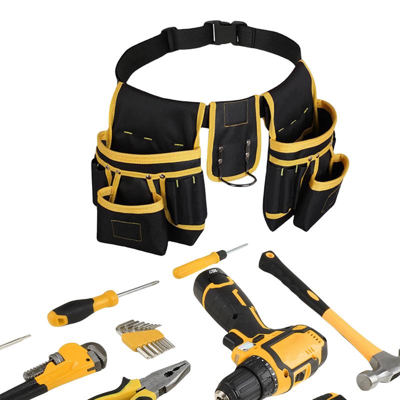 Electrician Waist Tool Bag Waterproof Oxford Cloth Utility Waist Belt Pouch Bag for Holding Drill Utility Tool Bag