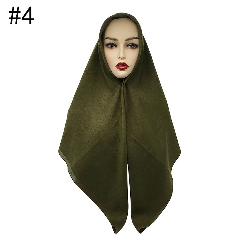 Islamique hijab carré musulman foulard malaisie tudung bawal bandana femmes silencieux hijab châles dame solide écharpe: 4