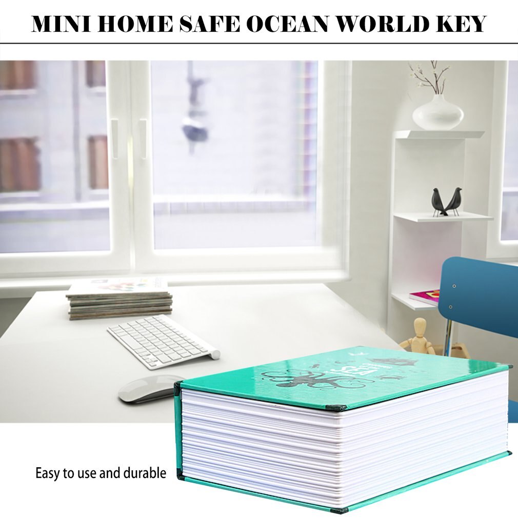Safe Deposit Box Mini Home Storage Box Safe Cabinet Craft Book Password Key Box Insurance Box