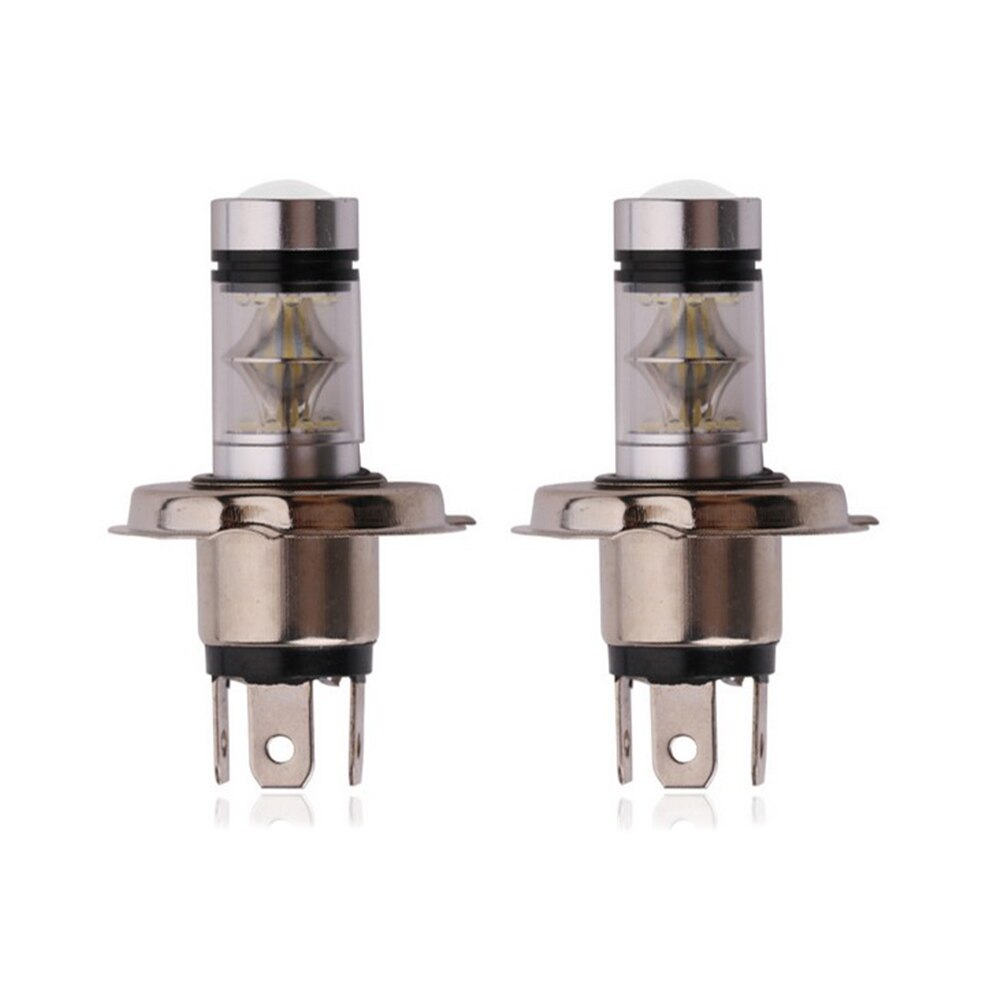 H4 LED Lights 6000K 100W 1800LM DC 12V Fog Driving DRL Bulbs Lamps Parts