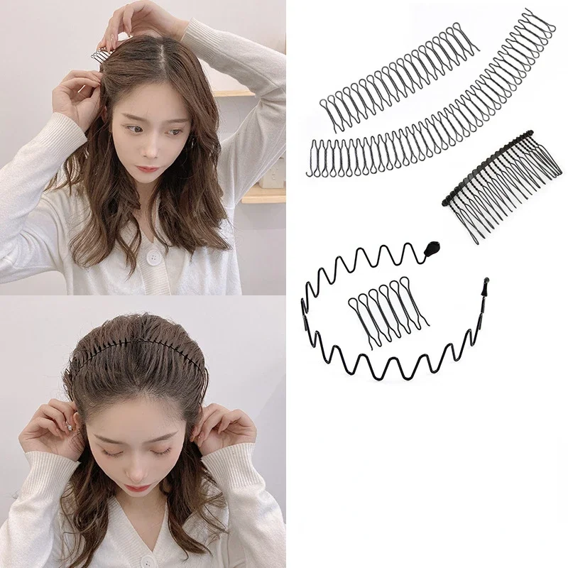 Horquilla Invisible para el pelo roto para mujer, herramientas estilo Tiara, rollo curvo, flequillo de aguja, peine de inserción fija, accesorios de estilismo