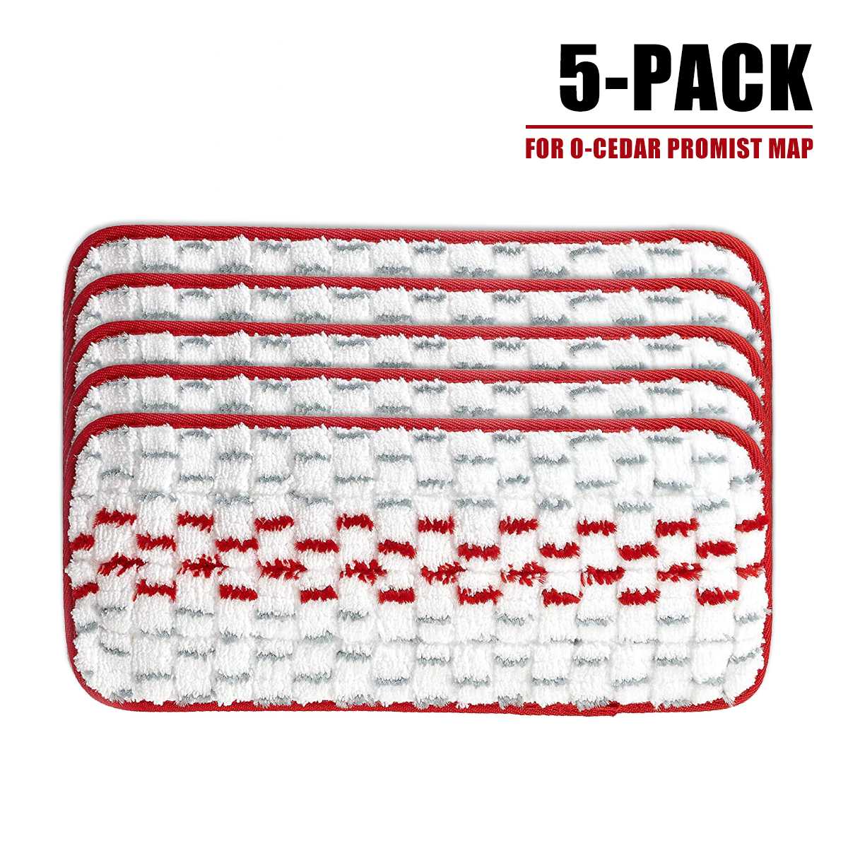 Lot de 1/3/5 têtes de rechange pour balai à franges en microfibre, pour balai à franges vileda o-cedar: 5 pièces pour la carte promise