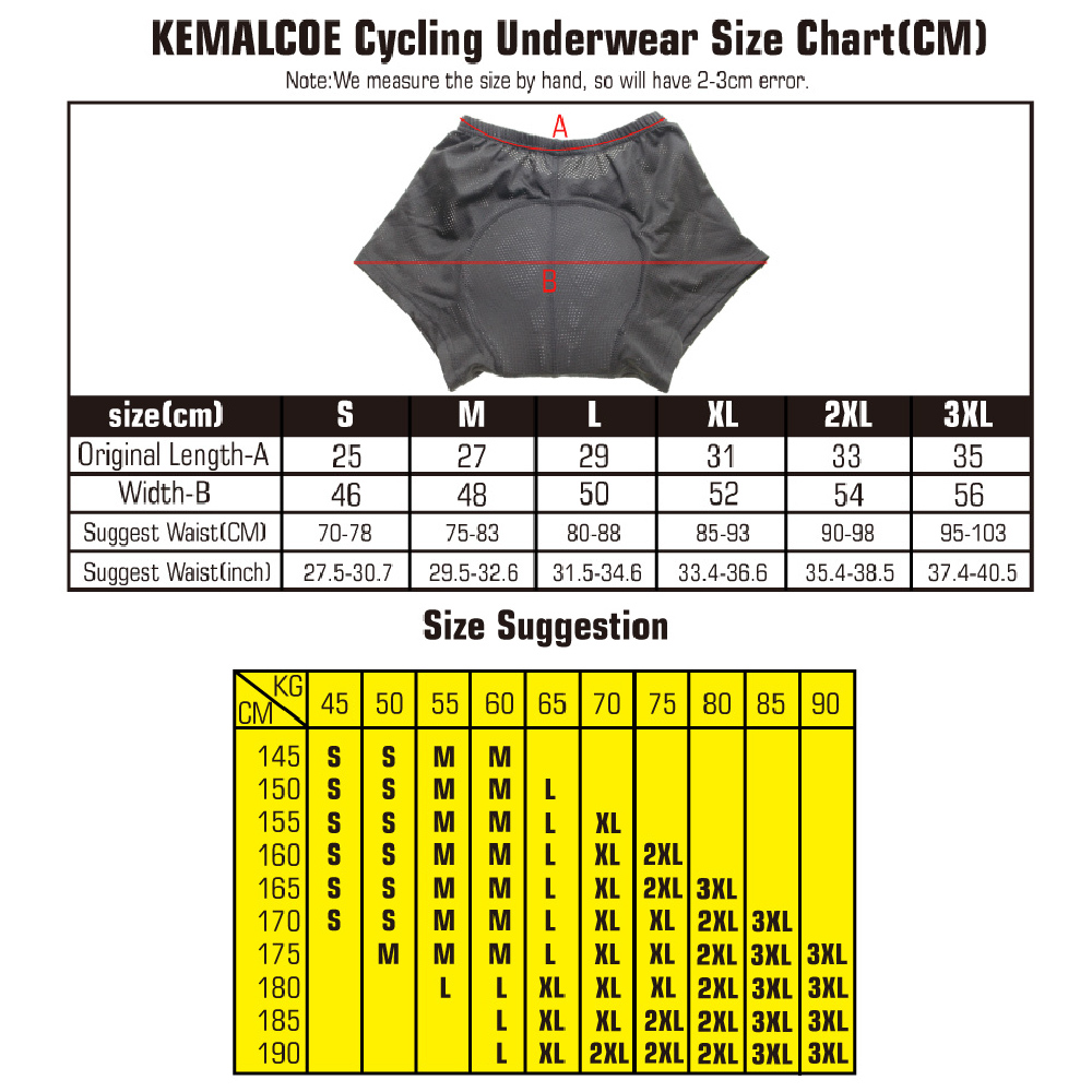 Kemaloce Kran Schnell Trocknend Komfortabel Schwarz Silikon Gel Pad Fahrrad Fahrrad Unterwäsche Männer 3d Padd Coolmax Radfahren Unterwäsche kurze Hose
