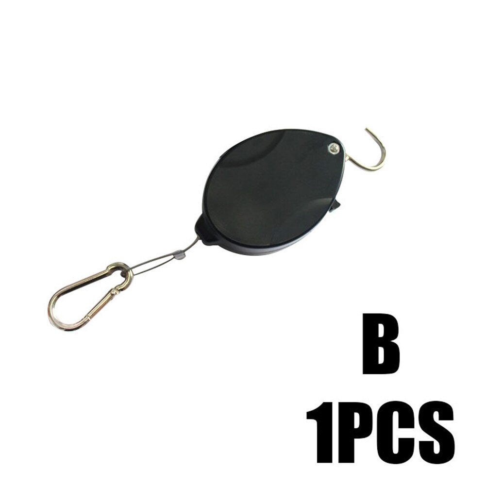 1/2pcs Plant Pulley Retractable Hanger Hanging Planter Flower Basket Pot Hooks Black AC889: B 1PCS