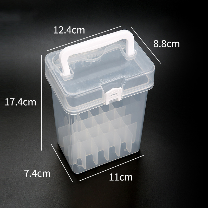 Estuche de plástico transparente para rotuladores, caja organizadora de almacenamiento para marcadores de bocetos de pintura, se adapta a rotuladores de hasta 18mm: Verde