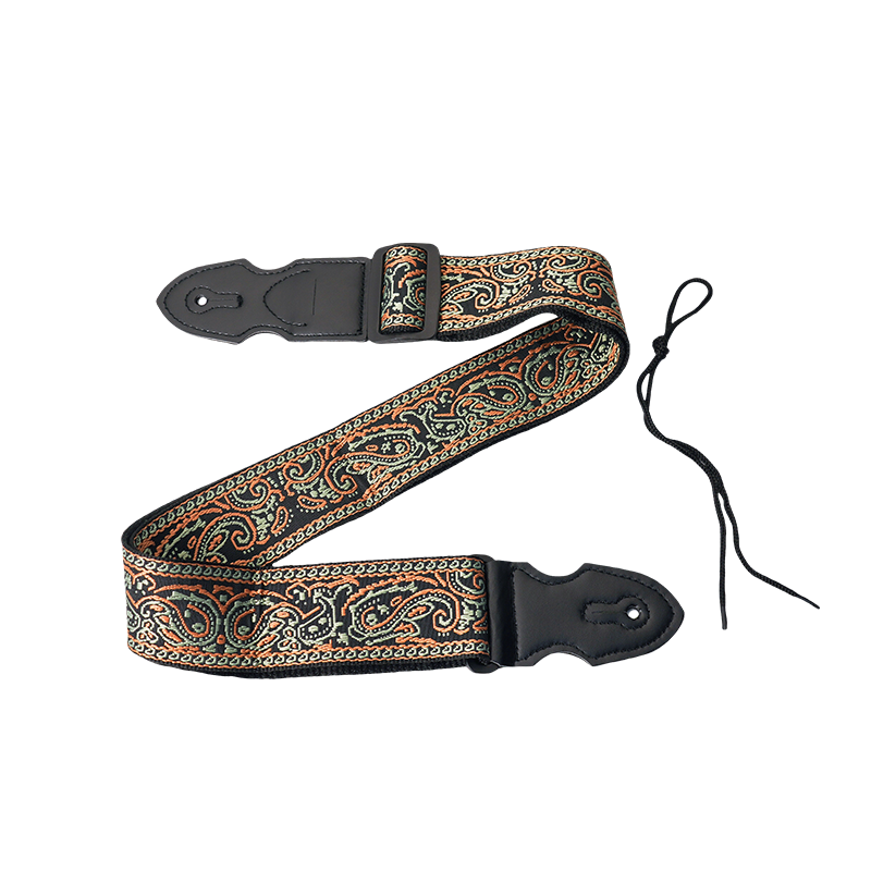 Correa de hombro para guitarra eléctrica acústica con Clips de selección, correa de bajo de madera impresa, del Reino Unido, cinturón cómodo, acceso para guitarra: Amarillo claro
