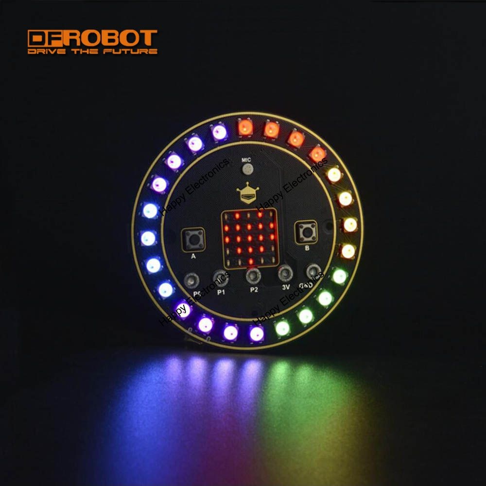 DFRobot micro: Circular RGB LED clock/timer Expansion Board with microphone & buzzer for micro:bit/microbit/micro bit