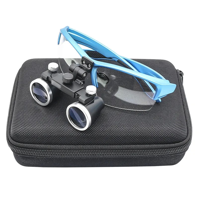 Loupe binoculaire pour dentisterie 2,5x 3,5x, Loupes optiques ultra-légères, loupe à bandeau 320-420mm pour chirurgie dentaire: Bleu / 3.5X