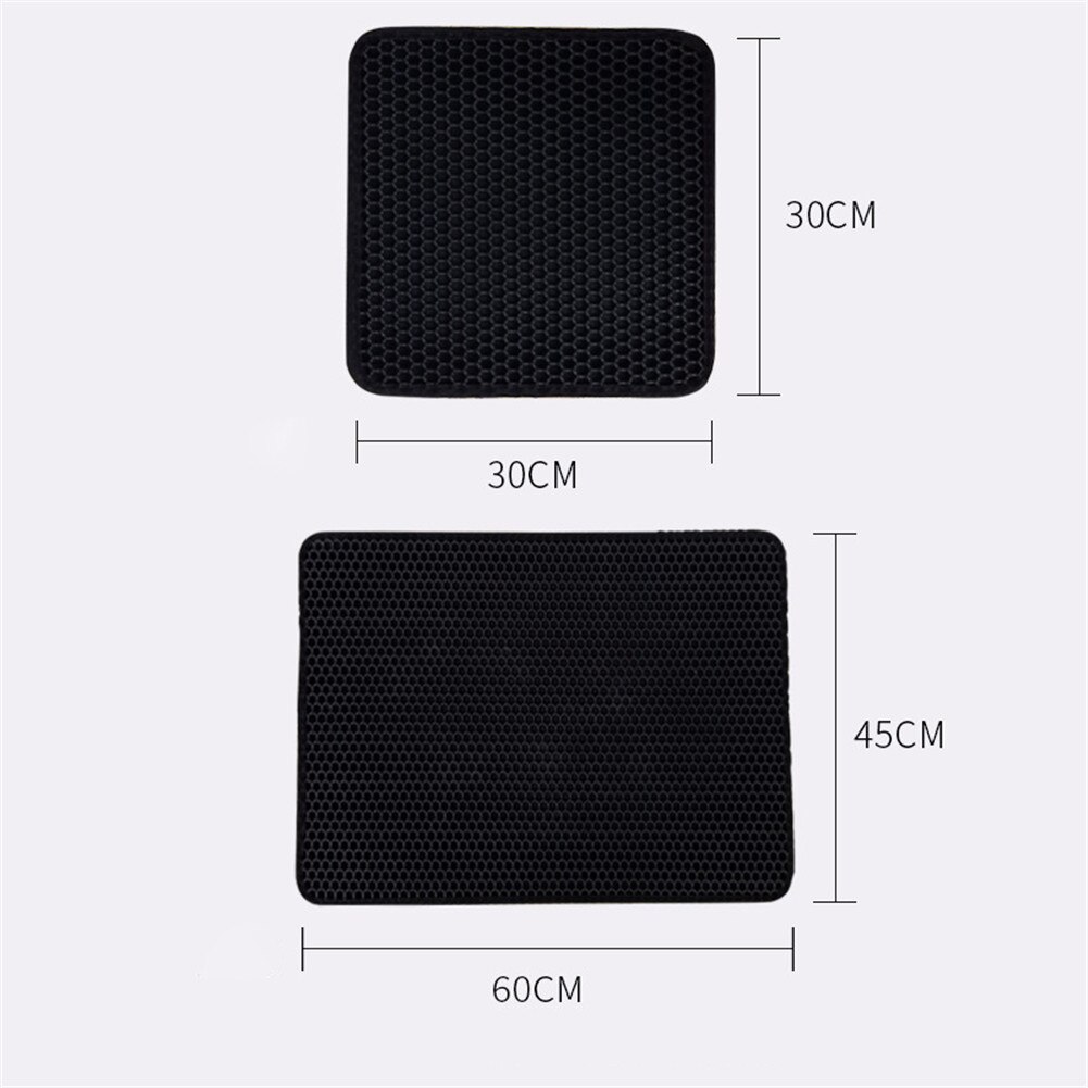 Cat Litter Mat Waterproof Pet Double EVA Layer Non-slip Foldable Kitten Sand Pads Layer Litter Box Cleaning House Cats Toilet