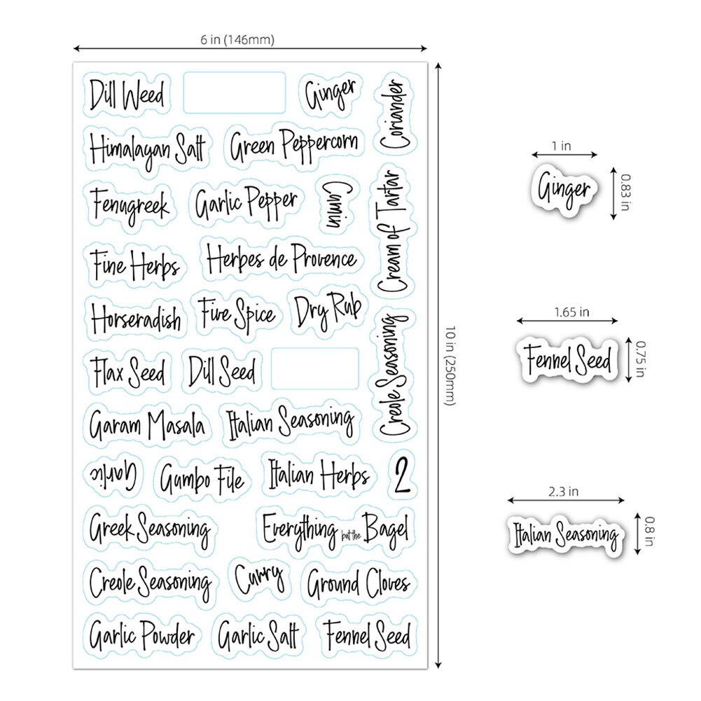 8pcs Spice Label Combo Black and White Preprinted Labels for Spice Jar Durable Spice Stickers Home Decoration Stickers Posters