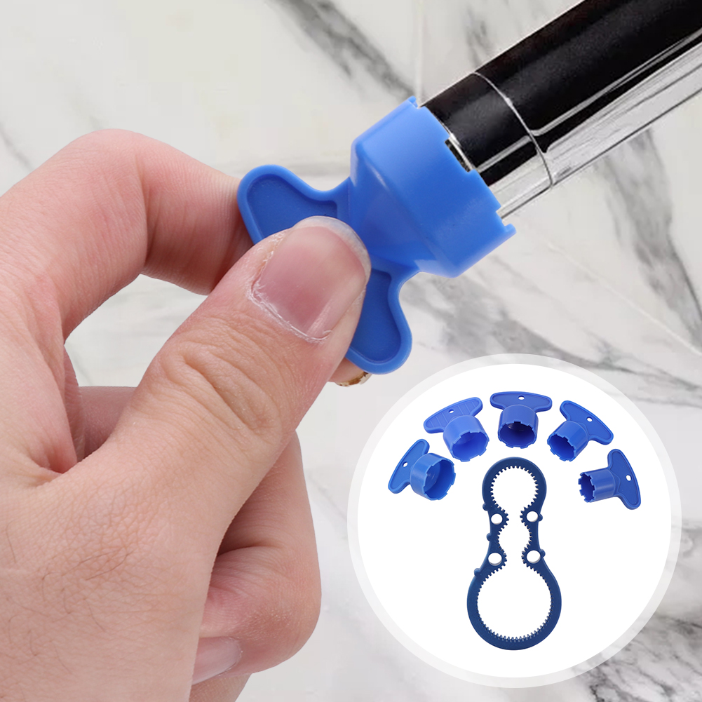 6pcs Faucet Aerator Removal Tool Durable Bathroom Non Slip Key Wrench Easy Use