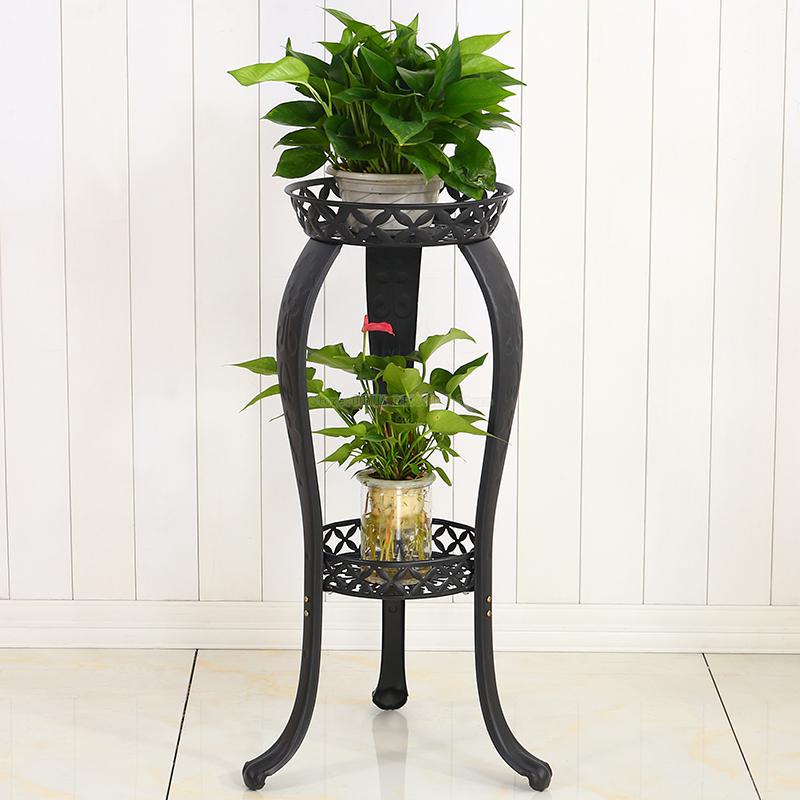 Soportes portátiles de flores con ruedas, soporte de Metal para plantas, organizador de habitación creativa, estante de almacenamiento grande, estante flotante para decoración interior: 5